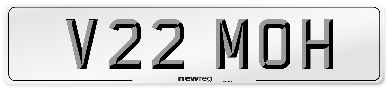 V22 MOH Number Plate from New Reg